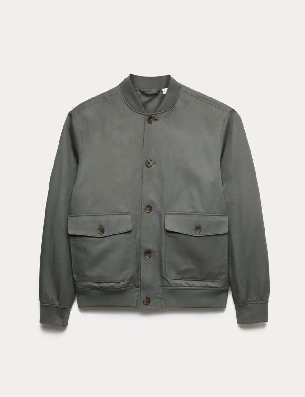 Cotton Linen Blend Bomber