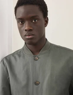 Cotton Linen Blend Bomber