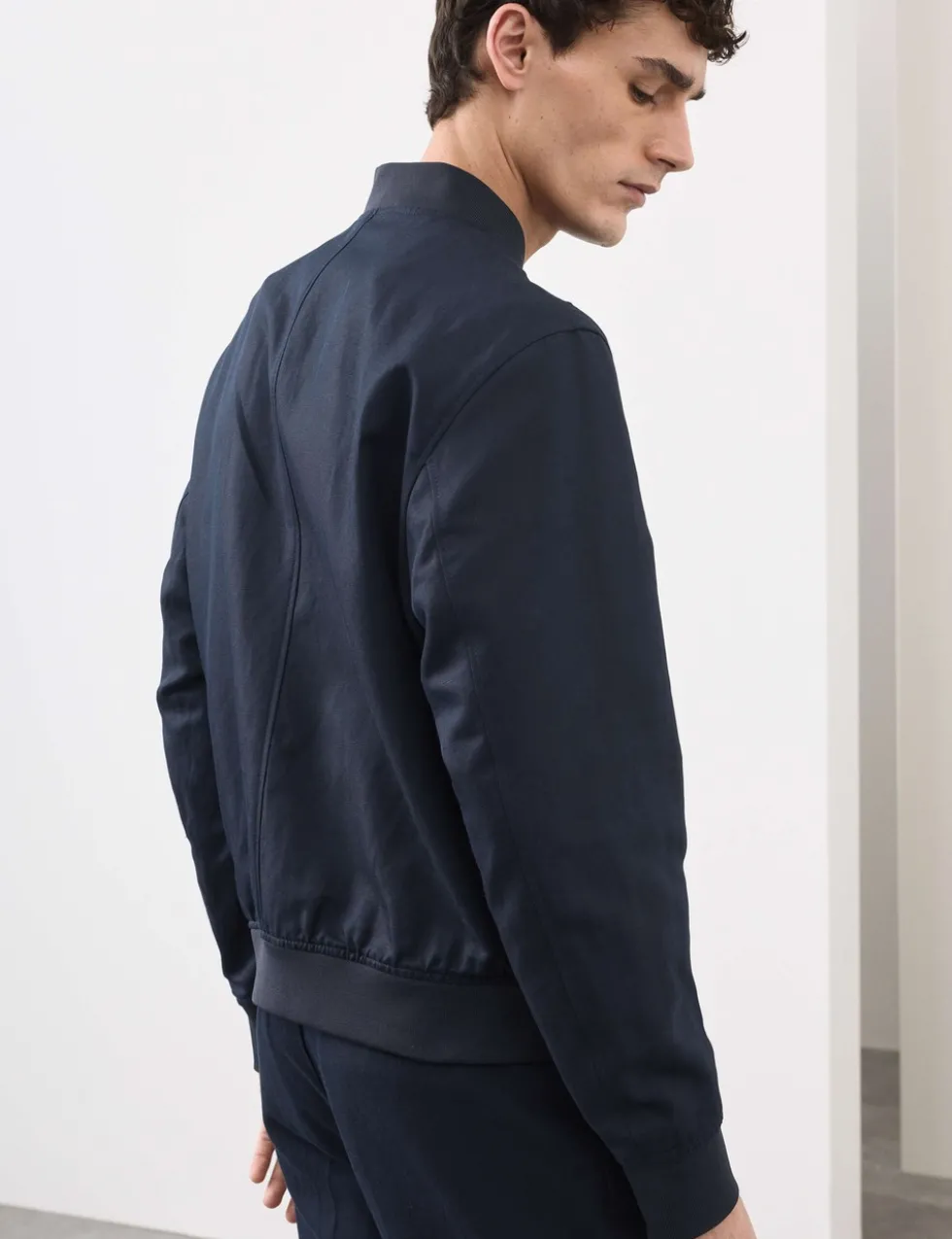 Cotton Linen Blend Bomber