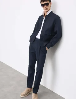 Cotton Linen Blend Bomber