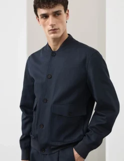 Cotton Linen Blend Bomber