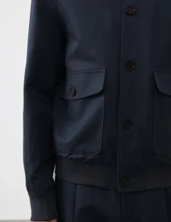 Cotton Linen Blend Bomber
