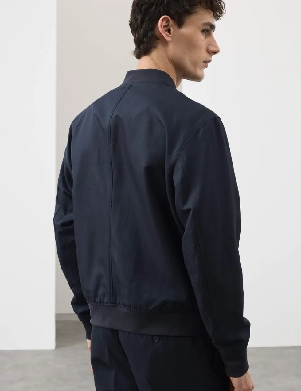 Cotton Linen Blend Bomber
