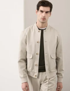 Cotton Linen Blend Bomber