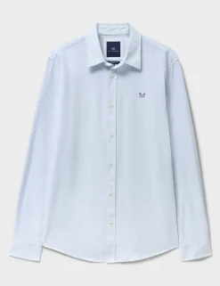 Cotton Linen Blend Micro Stripe Shirt