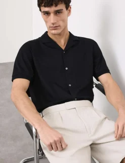 Cotton Linen Blend Pleat Front Shorts