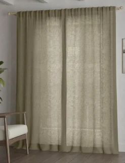 Cotton Linen Blend Sheer Multiway Curtains