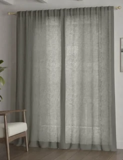 Cotton Linen Blend Sheer Multiway Curtains