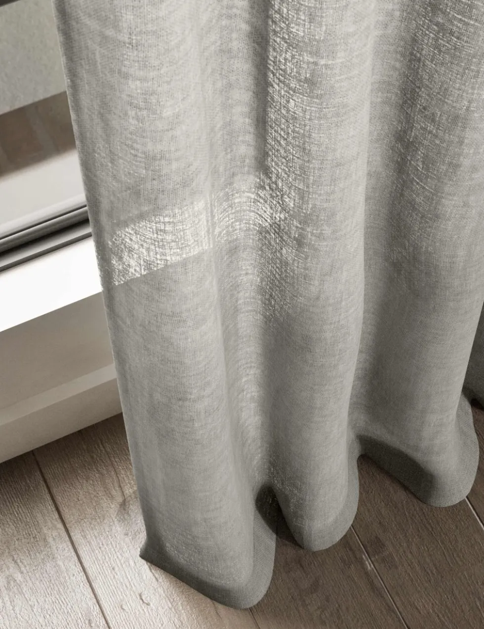 Cotton Linen Blend Sheer Multiway Curtains