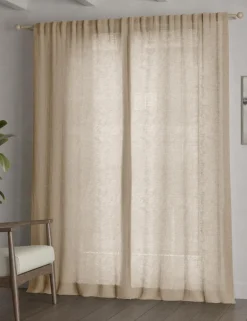 Cotton Linen Blend Sheer Multiway Curtains