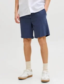 Cotton Linen Blend Shorts