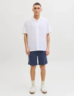 Cotton Linen Blend Shorts