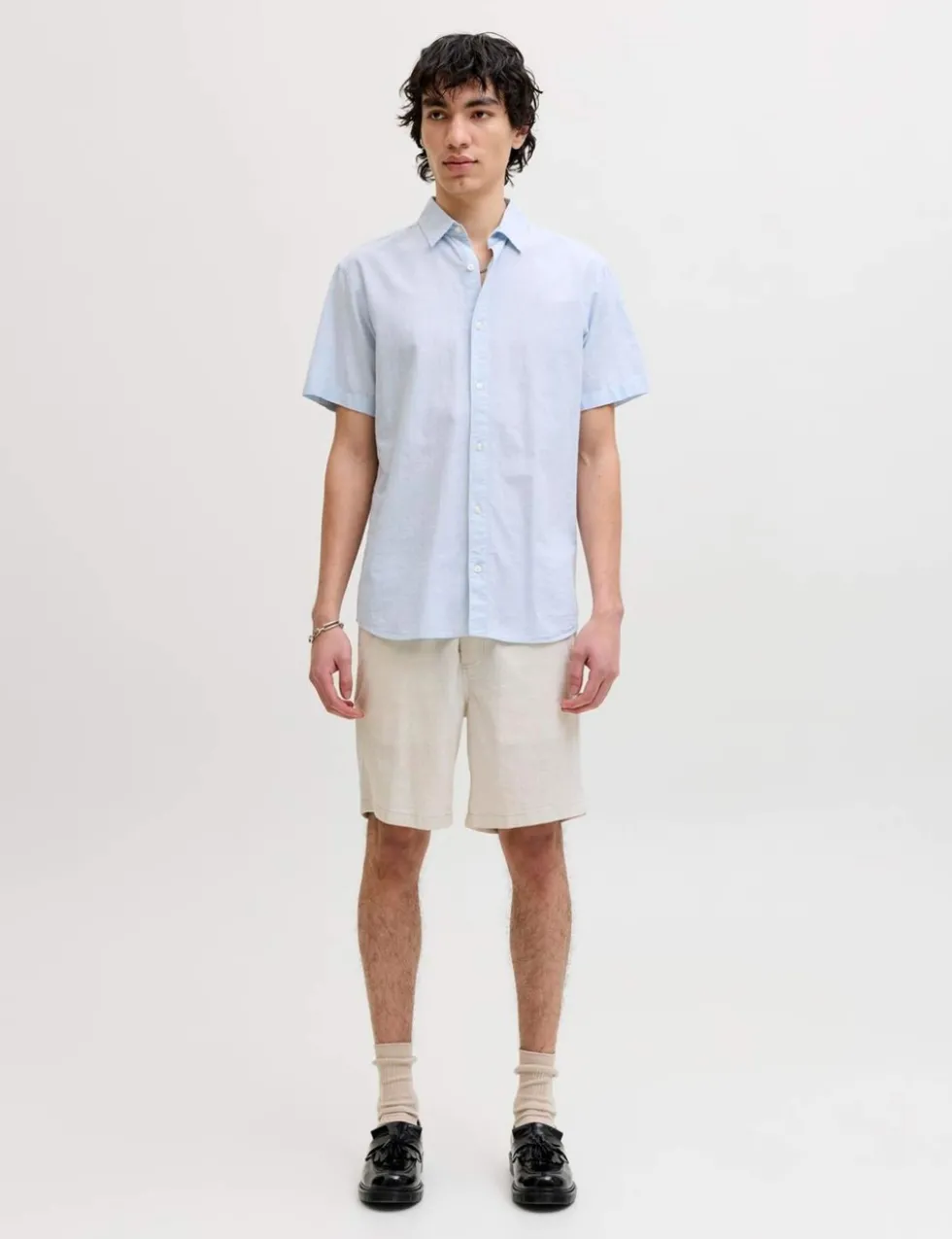 Cotton Linen Blend Shorts
