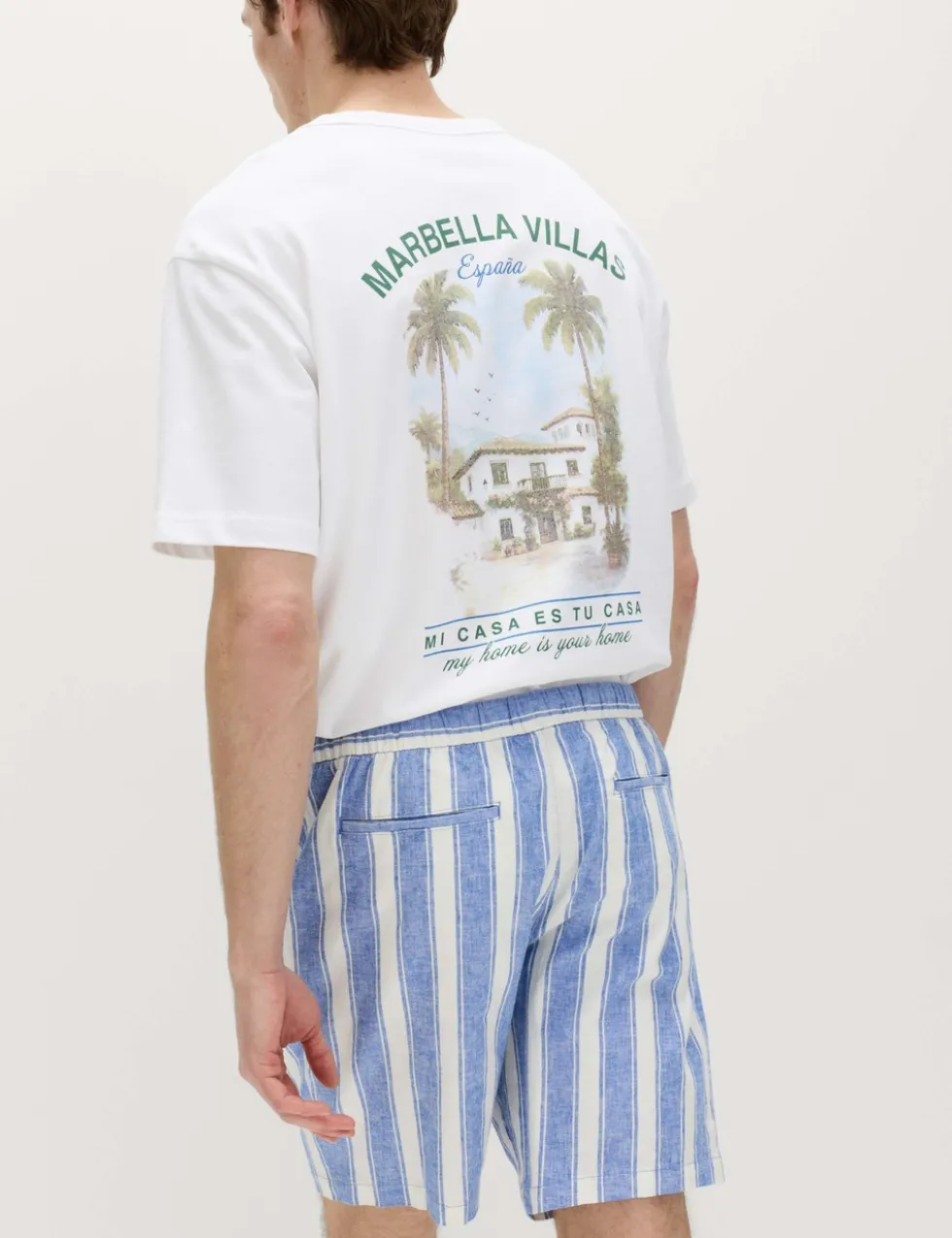 Cotton Linen Blend Stretch Shorts