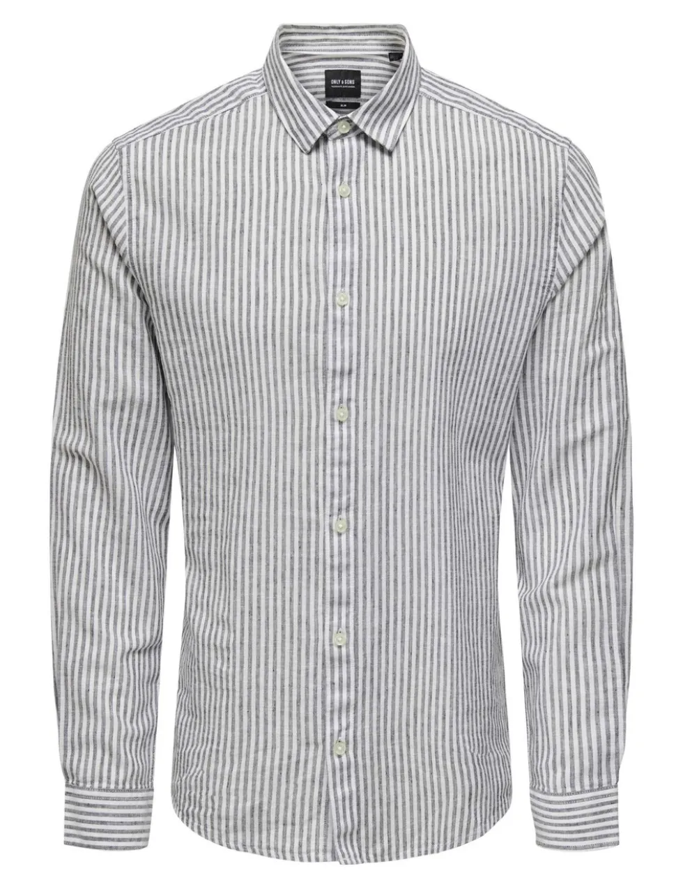 Cotton Linen Blend Striped Shirt