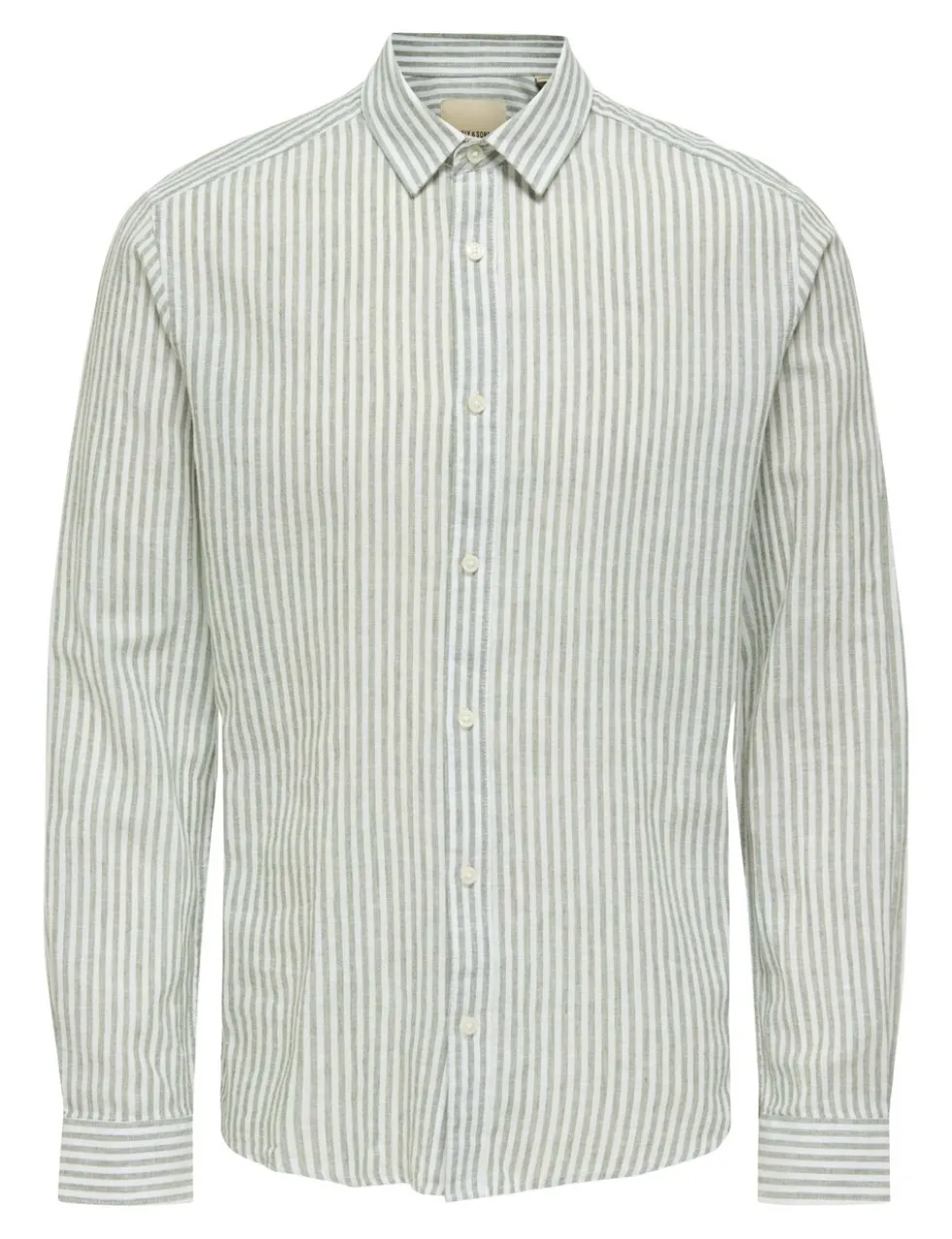 Cotton Linen Blend Striped Shirt
