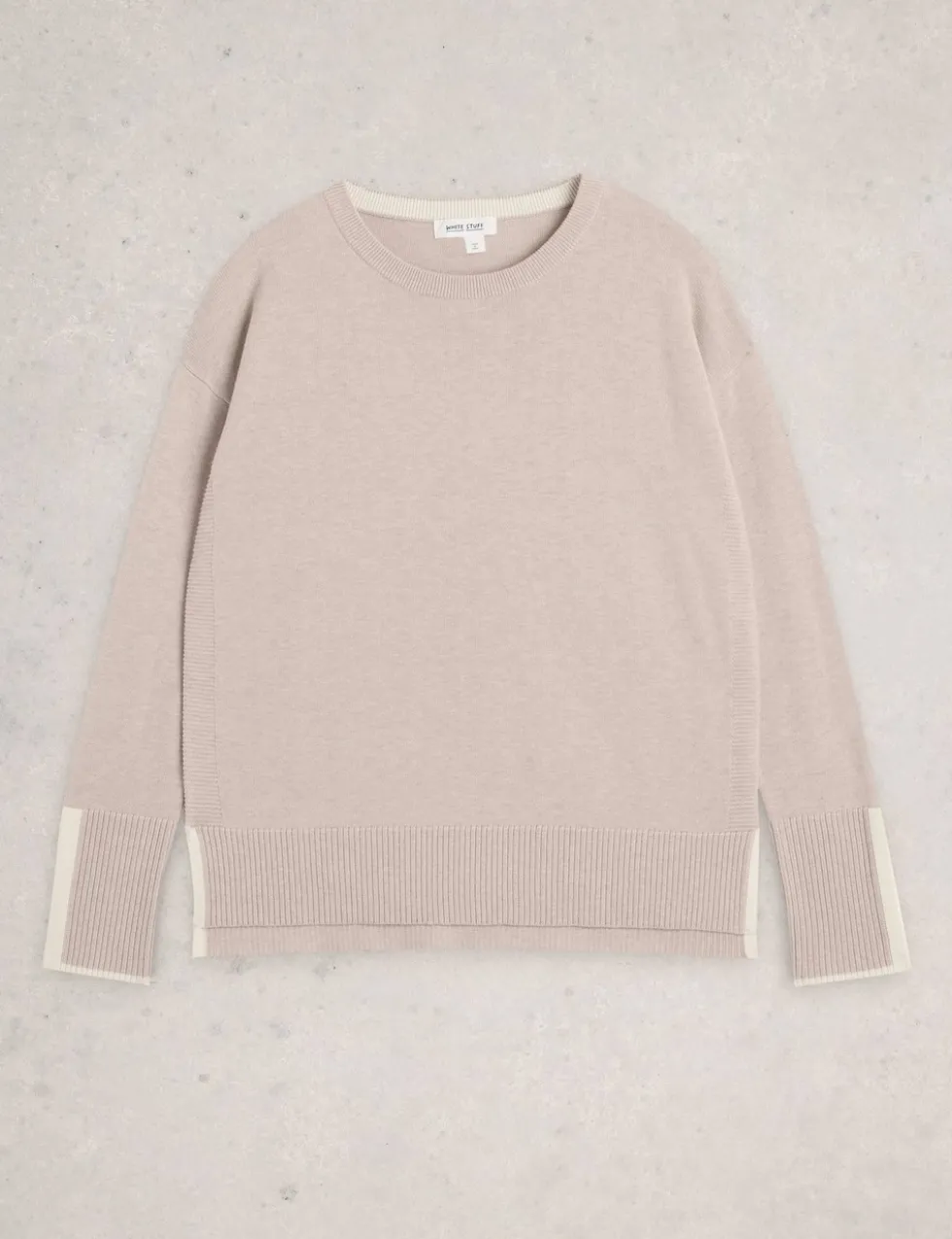 Cotton Modal Blend Crew Neck Jumper