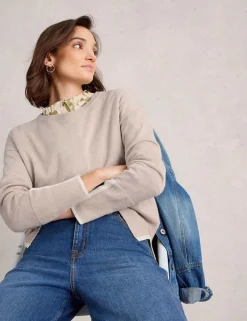 Cotton Modal Blend Crew Neck Jumper