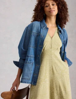 Cotton Modal Blend Jersey Midi Tea Dress