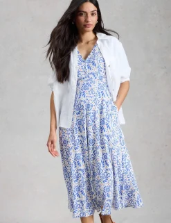 Cotton Modal Blend Jersey Midi Tea Dress