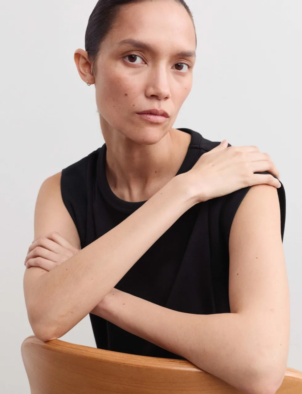 Cotton Modal Blend Ribbed Tank Top