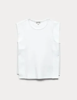 Cotton Modal Blend Ribbed Tank Top