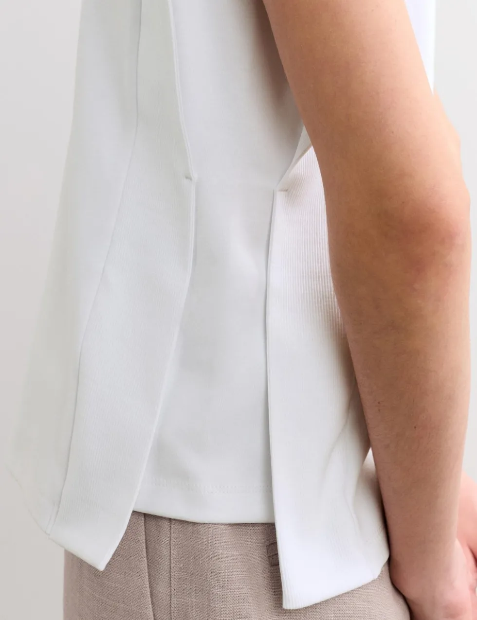 Cotton Modal Blend Ribbed Tank Top