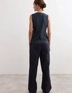 Cotton Modal Blend Shell Top with Stretch