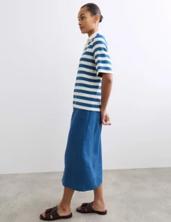 Cotton Modal Blend Striped T-Shirt