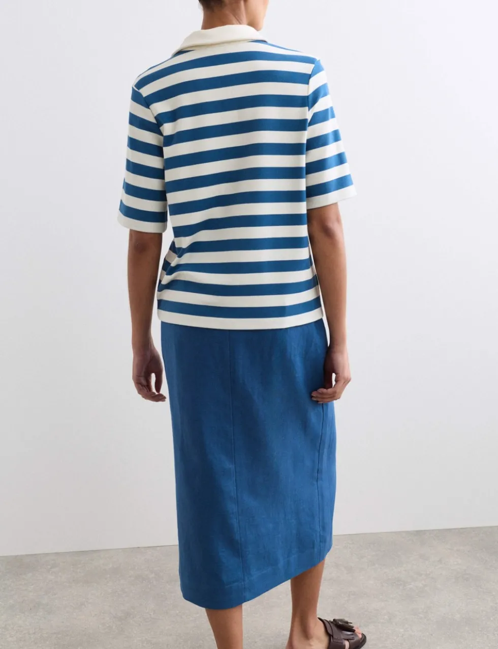 Cotton Modal Blend Striped T-Shirt