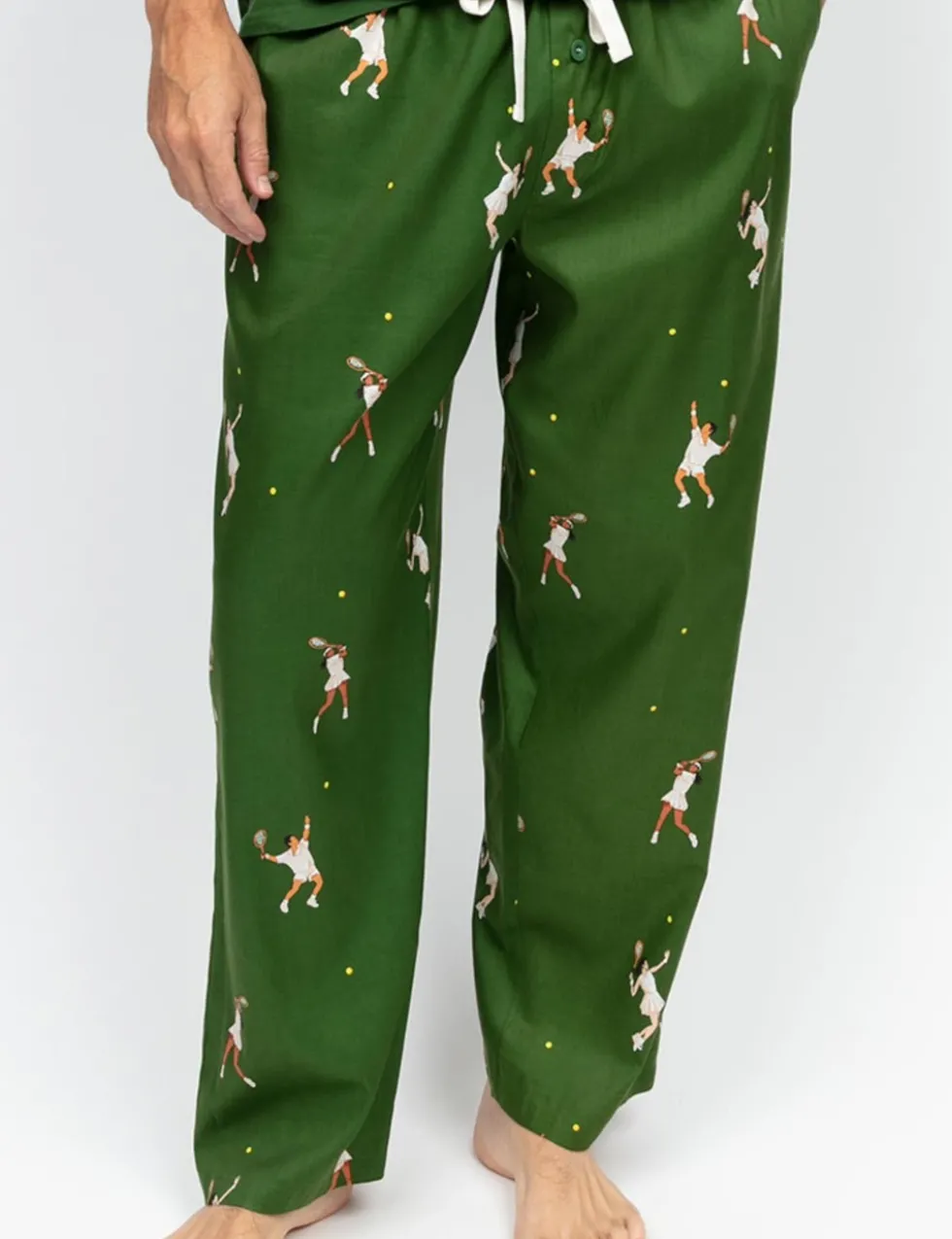 Cotton Modal Blend Tennis Print Pyjama Bottoms