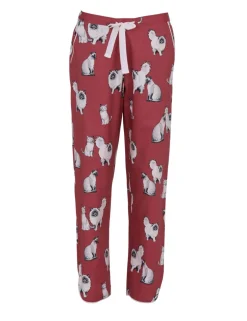 Cotton Modal Cat Print Pyjama Bottoms