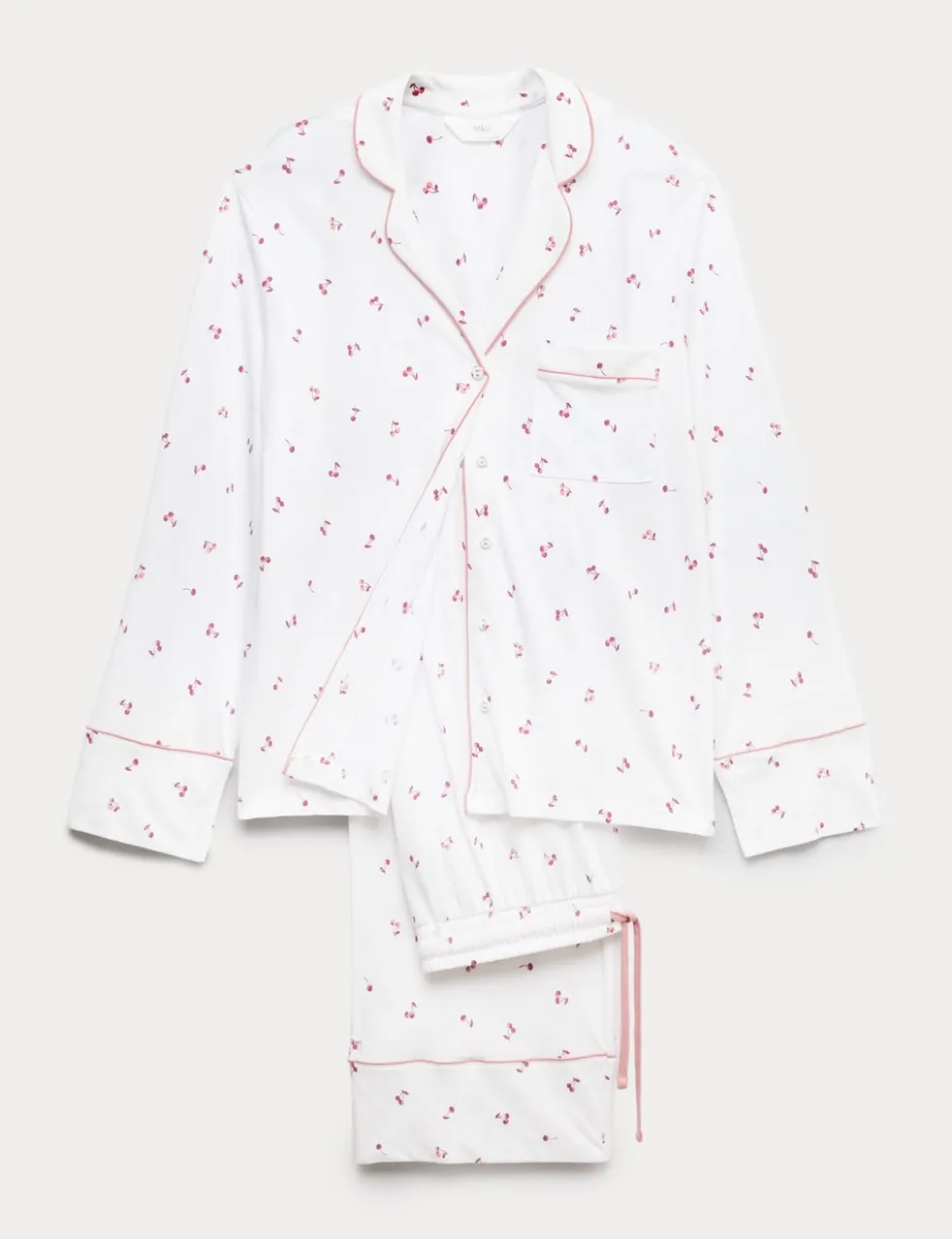 Cotton Modal Cherry Print Pyjama Set