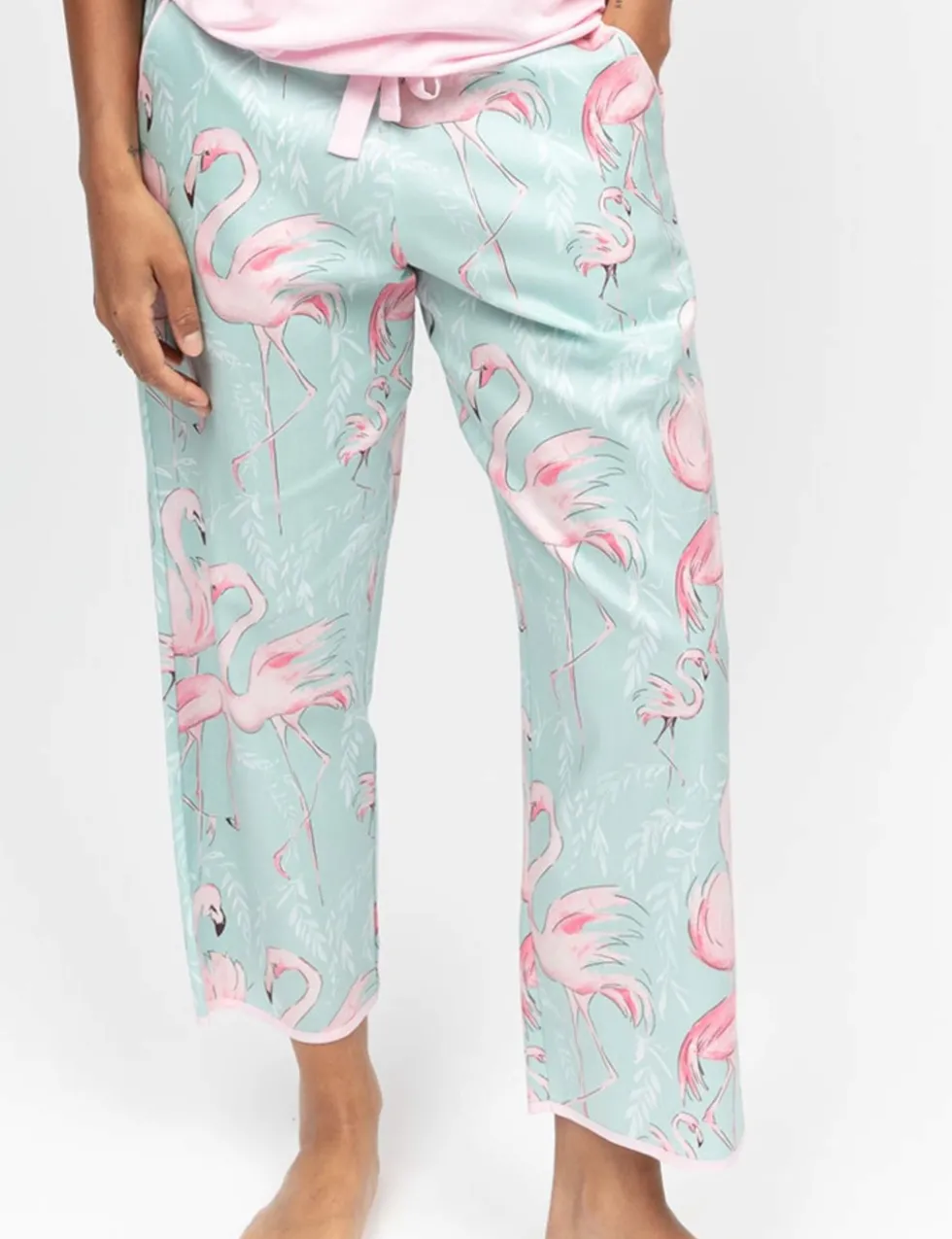 Cotton Modal Flamingo Print Pyjama Bottoms