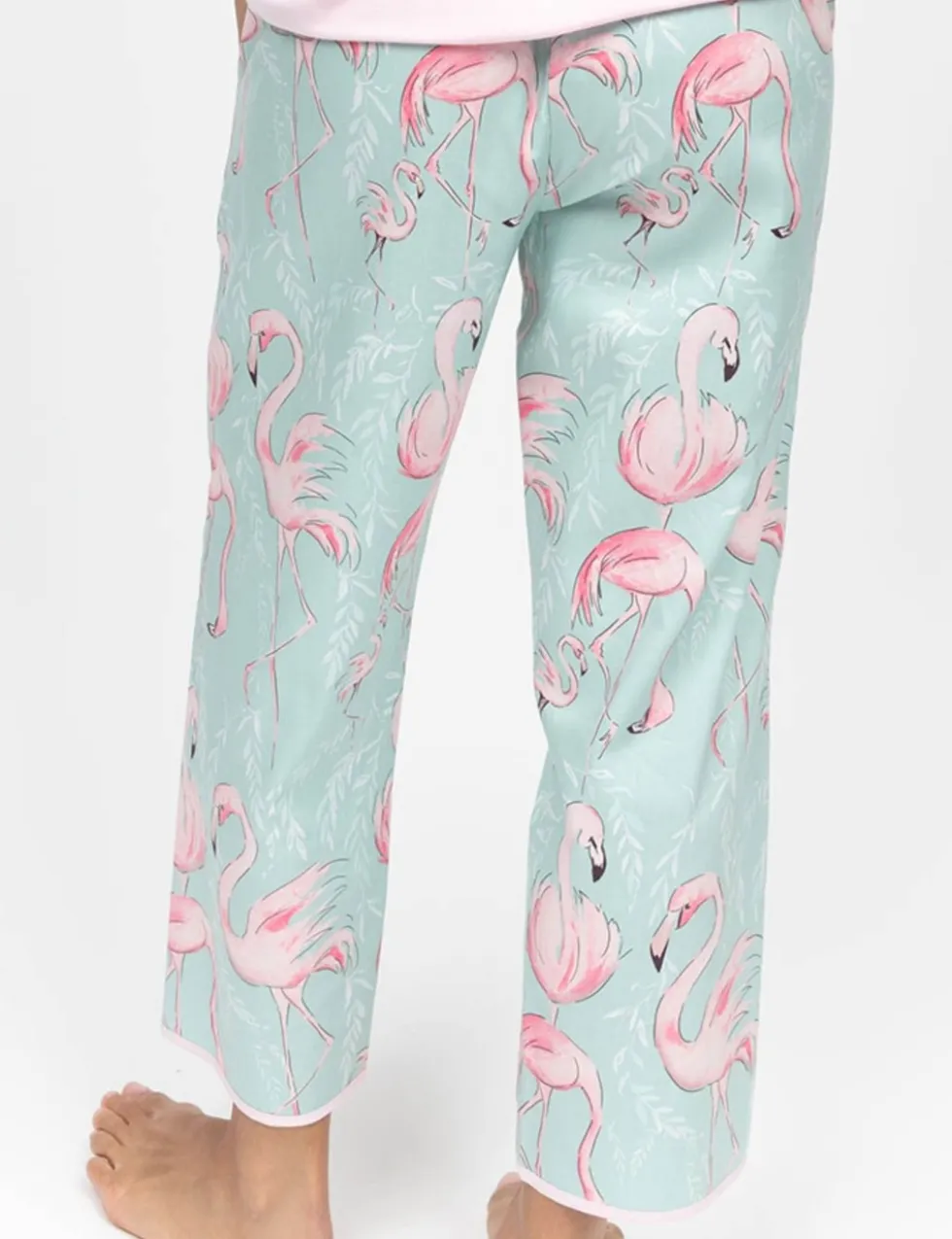 Cotton Modal Flamingo Print Pyjama Bottoms