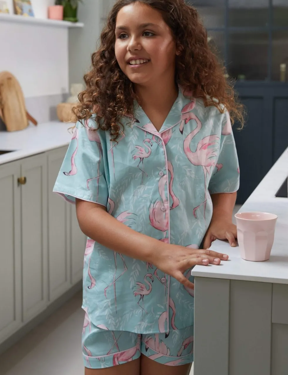 Cotton Modal Flamingo Pyjamas (2-13 Yrs)