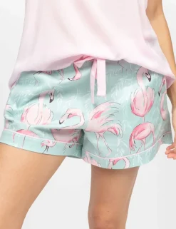 Cotton Modal Flamingo Tie Pyjama Shorts