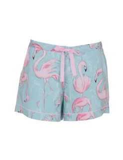 Cotton Modal Flamingo Tie Pyjama Shorts