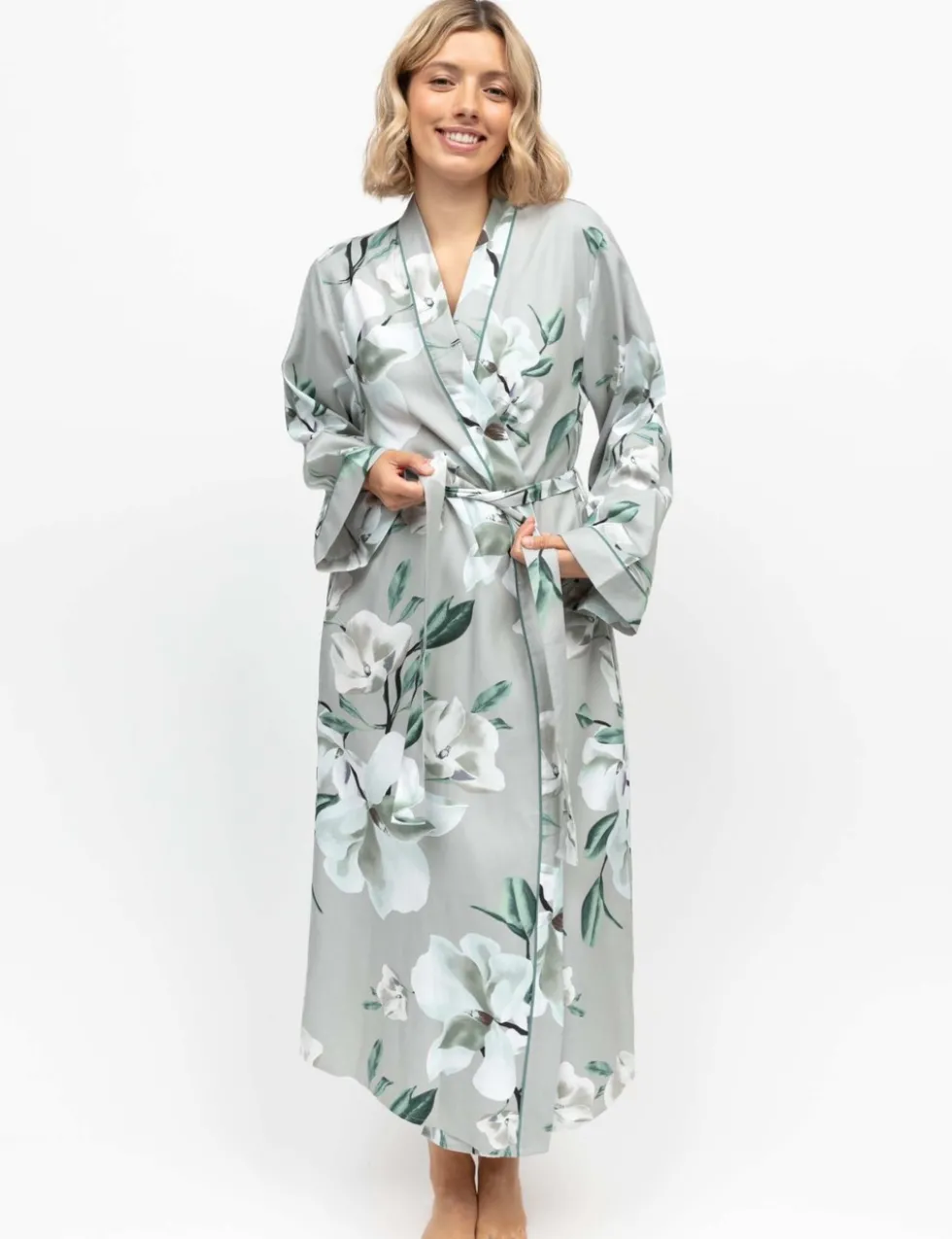 Cotton Modal Floral Print Dressing Gown