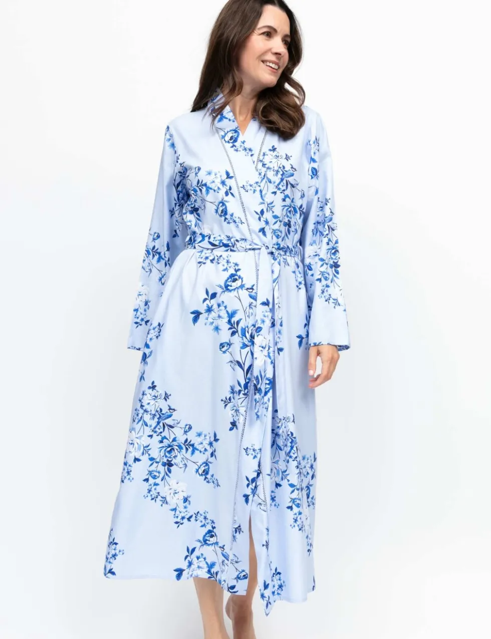 Cotton Modal Floral Print Dressing Gown