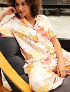 Cotton Modal Floral Striped Pyjama Bottoms