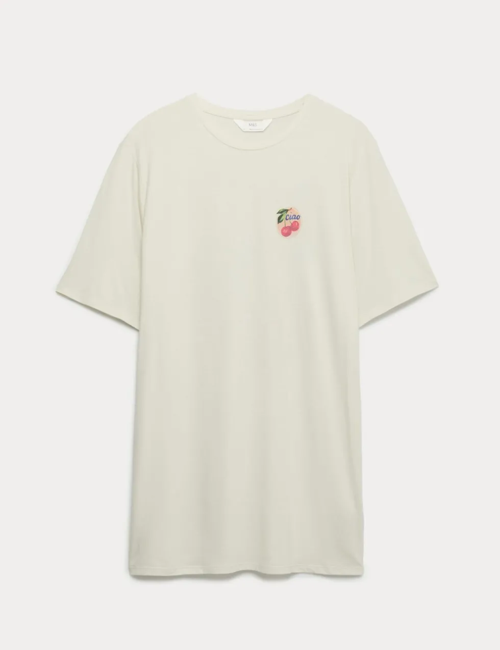 Cotton Modal Fruit Graphic Oversized T-Shirt