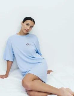 Cotton Modal Fruit Graphic Oversized T-Shirt