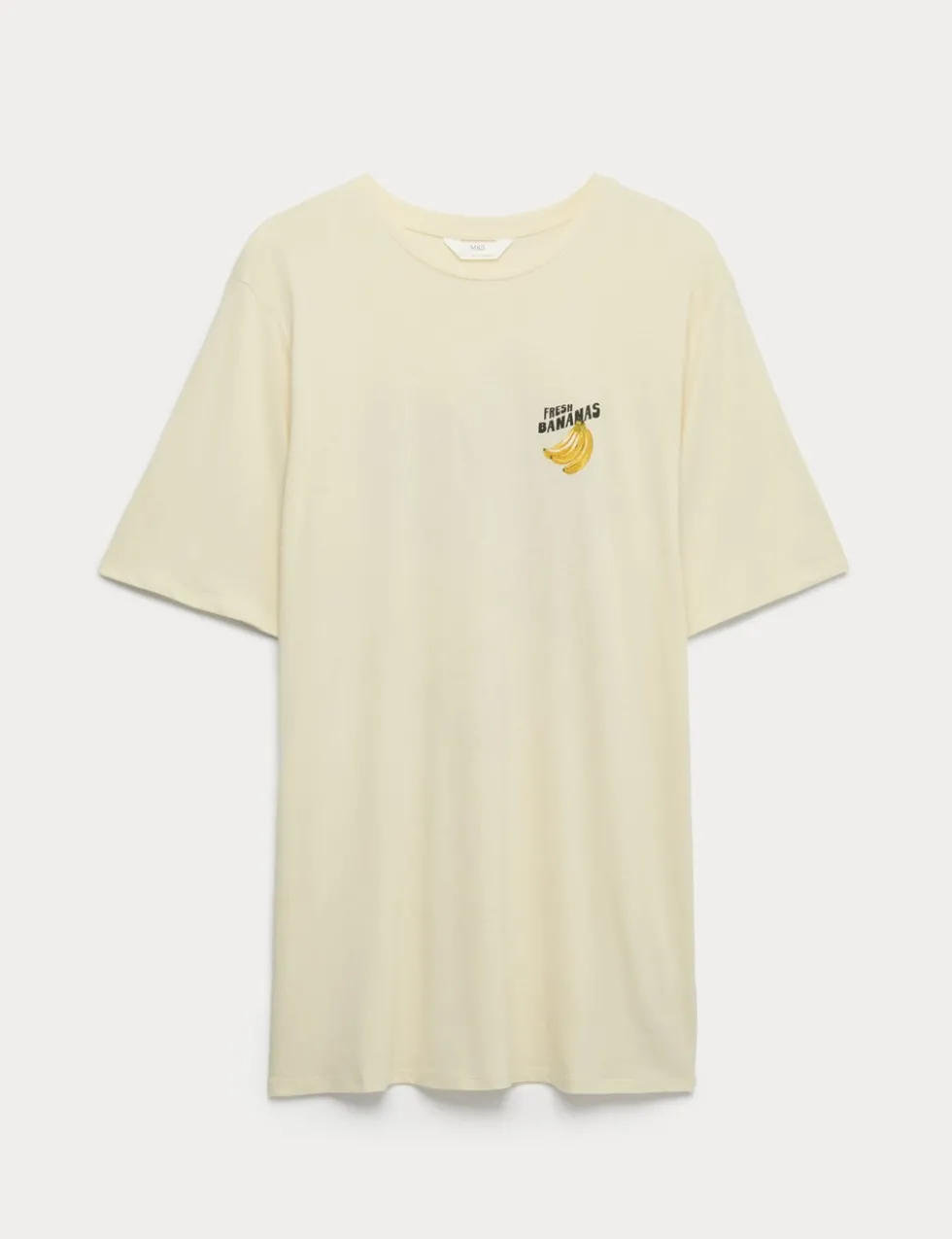 Cotton Modal Fruit Graphic Oversized T-Shirt