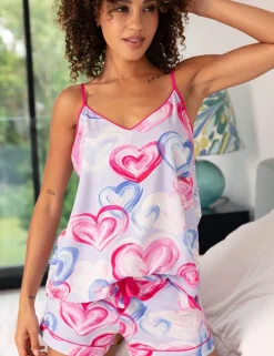 Cotton Modal Heart Print Pyjama Shorts