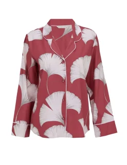 Cotton Modal Leaf Print Pyjama Top