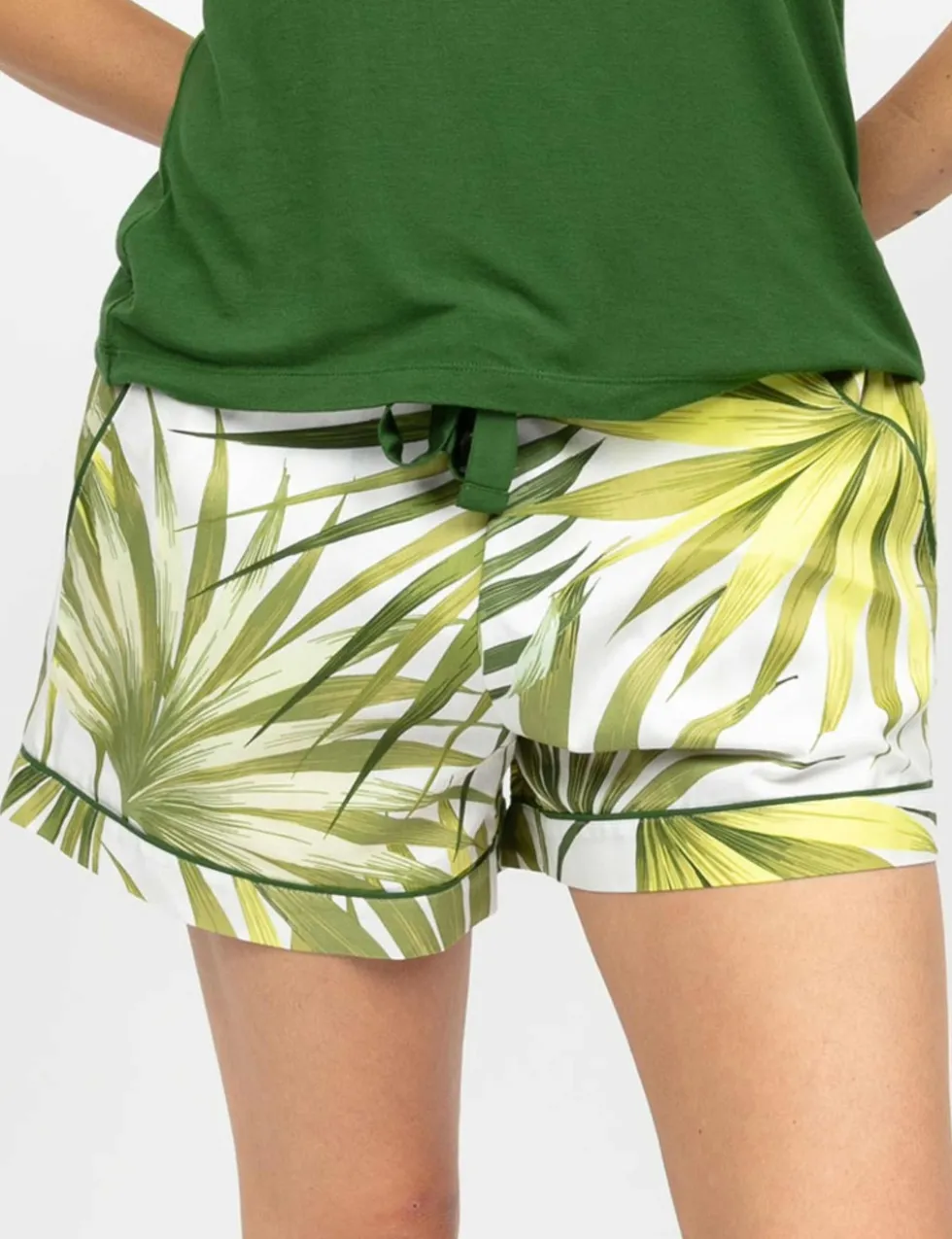 Cotton Modal Palm Print Pyjama Shorts