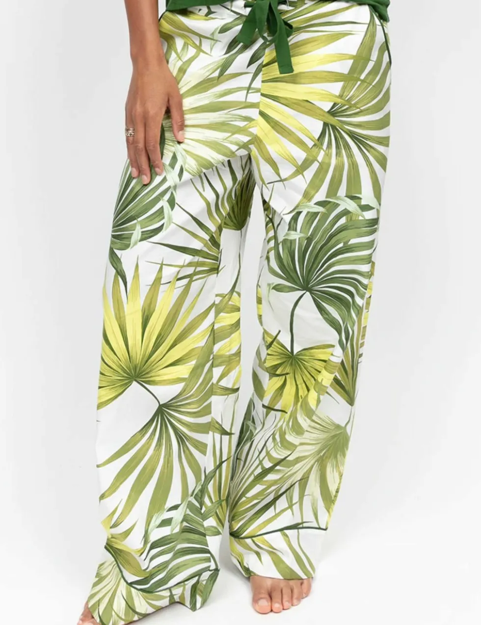 Cotton Modal Palm Print Pyjama Bottoms