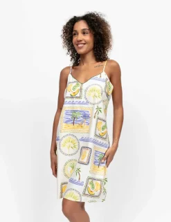 Cotton Modal Postcard Print Nightdress