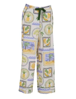Cotton Modal Postcard Print Pyjama Bottoms